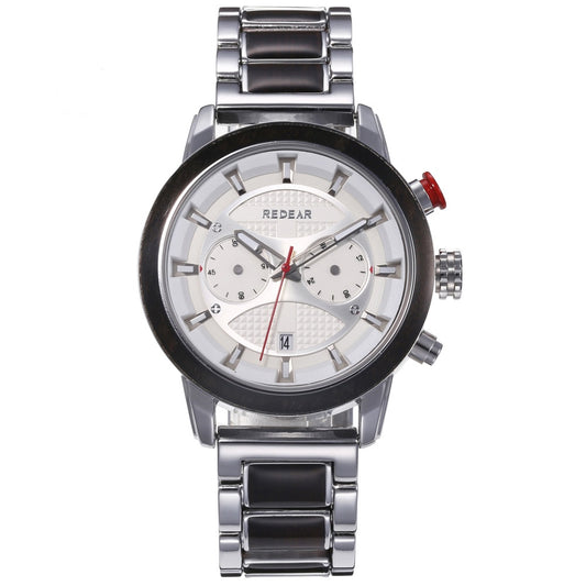 Men's Watch Alloy & Wood Strap, Water Resistant, Date Display, Casual Outdoor Watch for Men