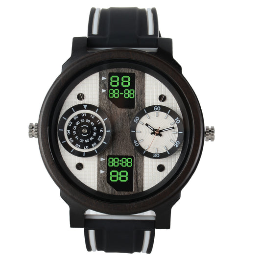 Men's Wooden Watch with Large Dial