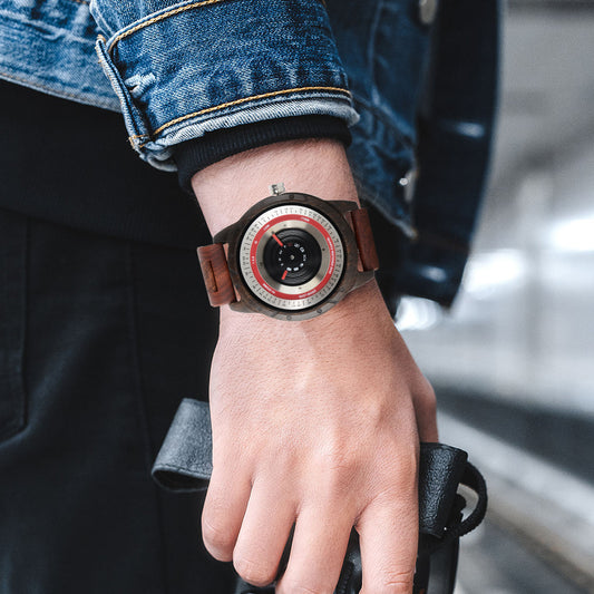 Wristwatches Fashion Wooden Watch Men Luxury Stylish Wood Camera Dial Quartz Watches Couple