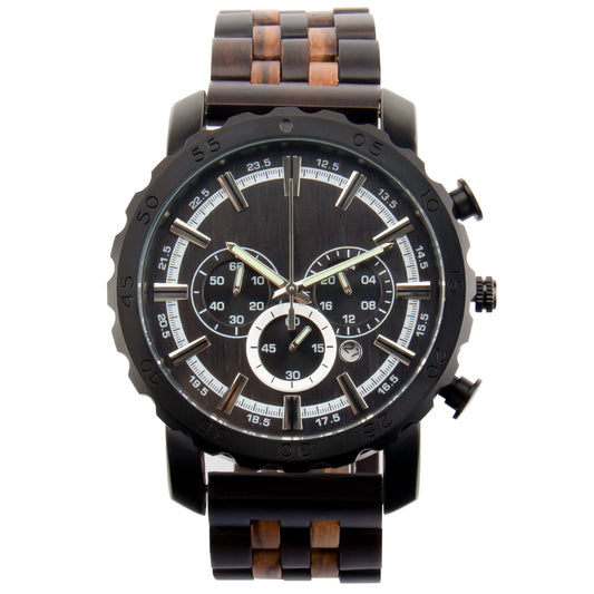Men watches wood table multifunction quartz watch small three-pin business gift