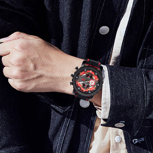 Men's Quartz Waterproof Watch with Large Dial
