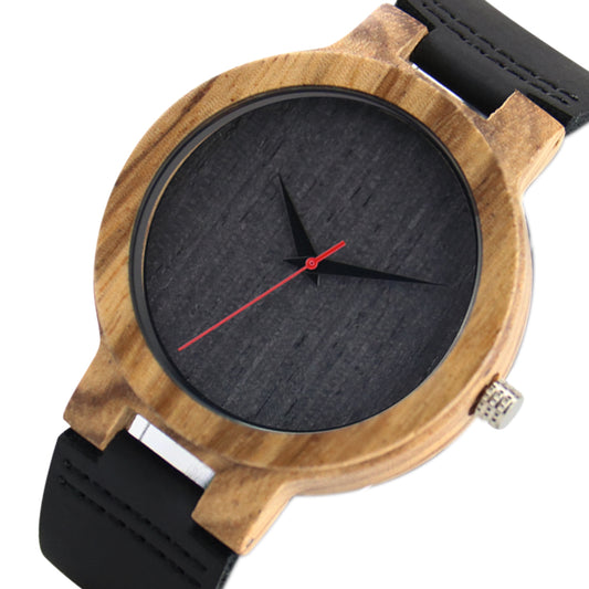 Classic Style Quartz Movement Wooden Watch With Watch Splitter