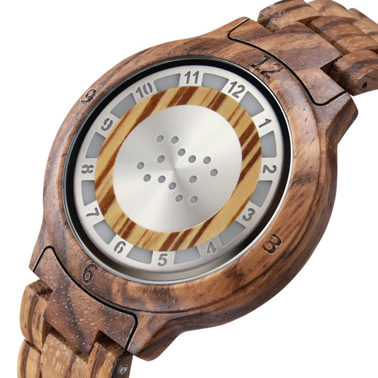 Handmade Sandalwood Watch Backlight Men's Electronic Watches Wooden Bracelet