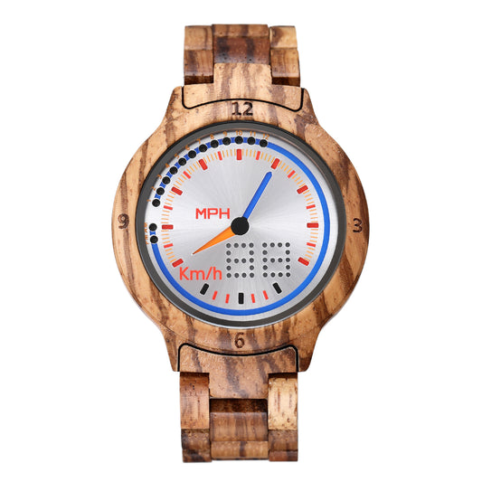 Men's Digital Watch Night Vision Wooden Watch Unique LED Display Wooden Wrist Watches with Wooden Band