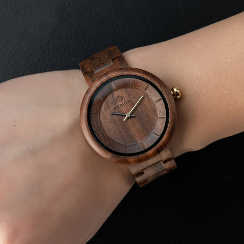 Handcrafted Men's Wooden Watch - Natural wooden band - Japanese Quartz Movement - Adjustable & Lightweight - Perfect Eco-Friendly Gift for Him