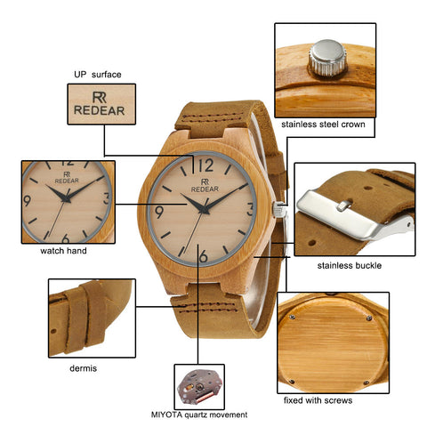 Bamboo & Wooden Love Watches – Stylish Unisex Pair for Couples (His & Hers)