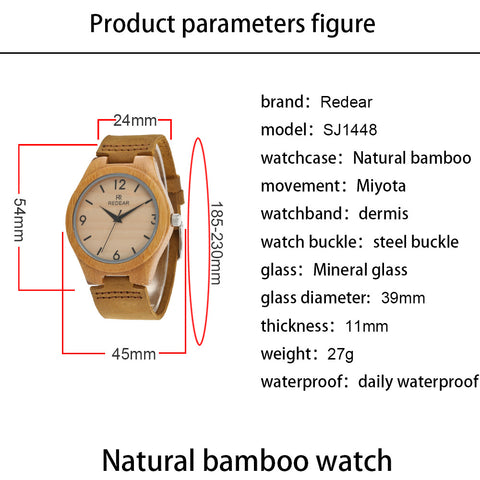 Bamboo & Wooden Love Watches – Stylish Unisex Pair for Couples (His & Hers)
