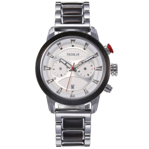 Men's Watch Alloy & Wood Strap, Water Resistant, Date Display, Casual Outdoor Watch for Men