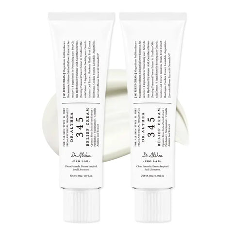 345 Relief Cream - Daily Face Moisturizer, Blemish Relief Care, Soothing Recovery