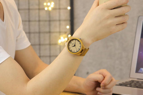 Bamboo & Wooden Love Watches – Stylish Unisex Pair for Couples (His & Hers)
