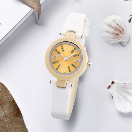 OEM Fashion Simple Custom Logo Japan Quartz High Quality Natural Wood Watch for Women