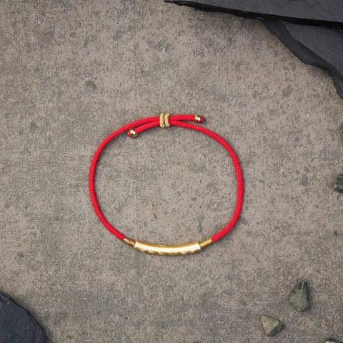 Buddha & Karma Tibetan Red String Bracelet - Buddhist Lucky Charm