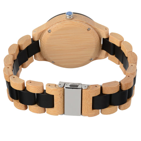 New Adult European and American Casual Fashion Hollow Quartz Wooden Watch