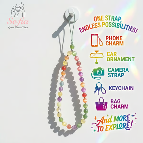 Sofia Dopamine UV Reactive 🌈Rainbow Beaded Choker, Waterproof Stackable Summer Necklace