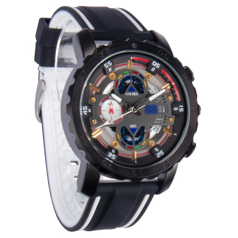 Men's Quartz Waterproof Watch with Large Dial