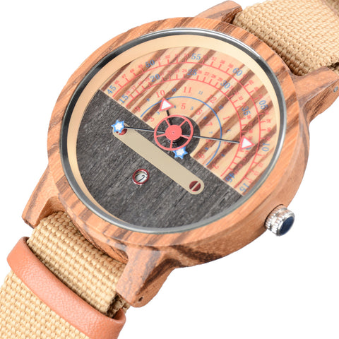 New Design Terminal Hot Sale Quartz Movement Spot Multifunctional Wooden Watch
