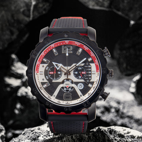 Multi-function quartz large dial waterproof watch