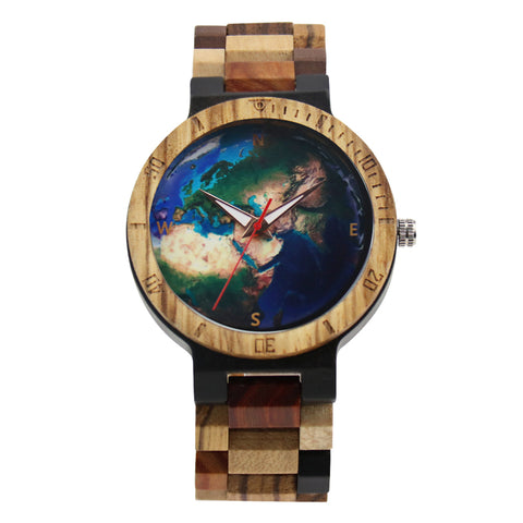 Men Wood Watch Daily Waterproof Wristwatch Quartz Clock ECO friendly wood watch for men