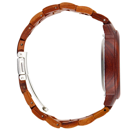 Natural Wooden LED Watch Diamond Display Wooden Strap Watch Fashion Men Watch