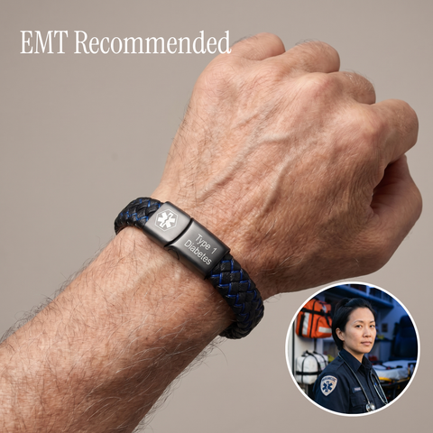 ❤️ Personalized Diabetes Medical ID Bracelet | Stay Prepared Every Day