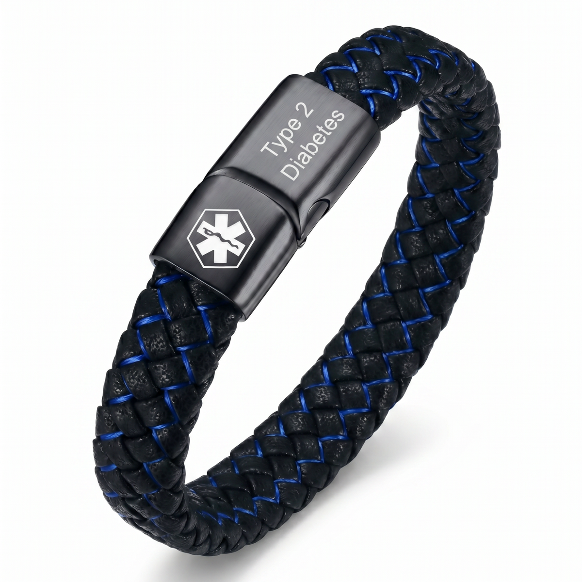 ❤️ Personalized Diabetes Medical ID Bracelet | Stay Prepared Every Day