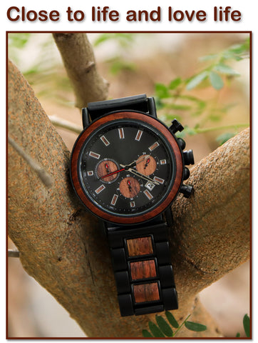 Saint Martin-Red Sandalwood Men Chronograph