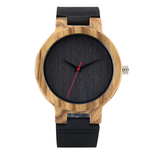 Classic Style Quartz Movement Wooden Watch With Watch Splitter