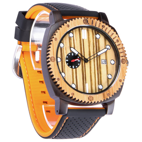 Trendy Creative Wooden Watch Business Multi-function Large Dial Luminous With Date Quartz Watch