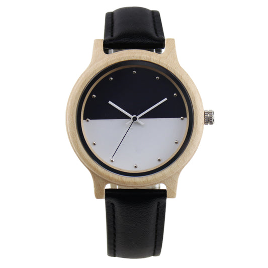 couple wood watch | quartz watch wood with genuine leather | pair watch for men and women