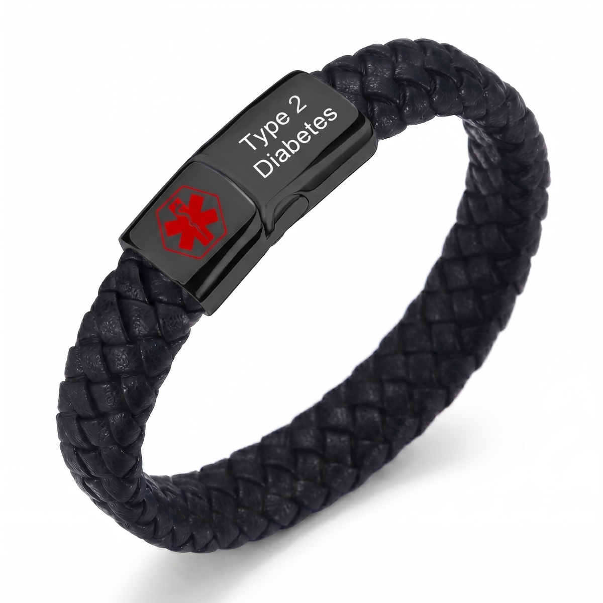 ❤️ Personalized Diabetes Medical ID Bracelet | Stay Prepared Every Day