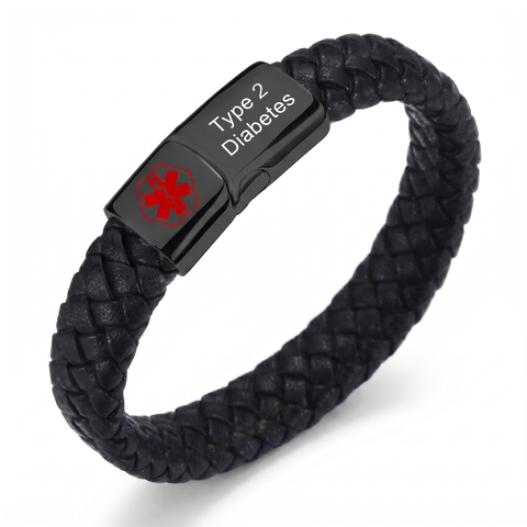 ❤️ Personalized Diabetes Medical ID Bracelet | Stay Prepared Every Day