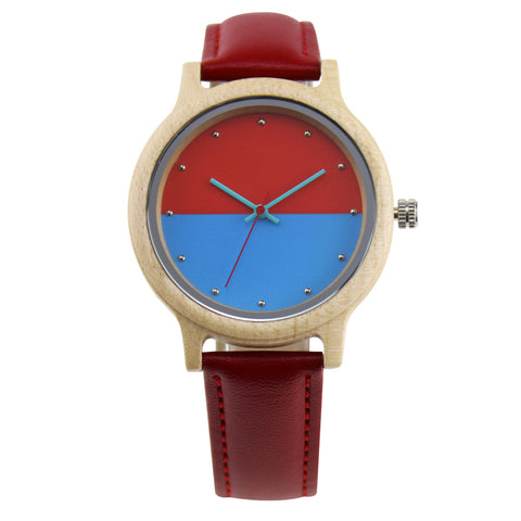 couple wood watch | quartz watch wood with genuine leather | pair watch for men and women