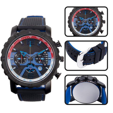 Multi-function quartz large dial waterproof watch