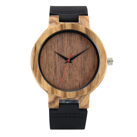 Classic Style Quartz Movement Wooden Watch With Watch Splitter