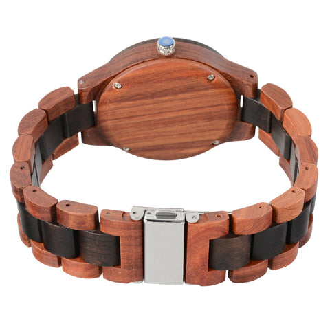 New Adult European and American Casual Fashion Hollow Quartz Wooden Watch