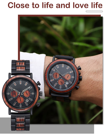 Saint Martin-Red Sandalwood Men Chronograph