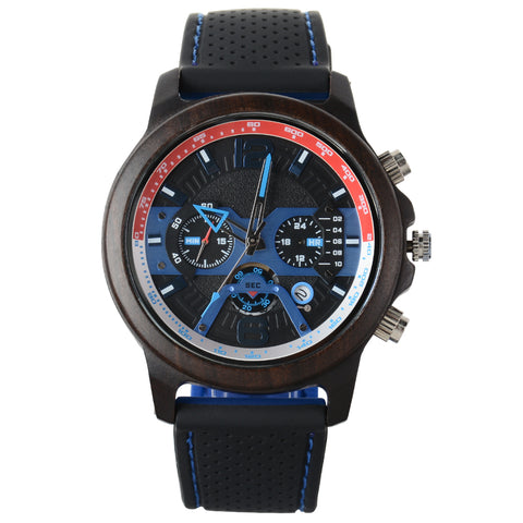 Klassiska herrklockor Pilotfunktion Luminous Quartz Watch Gift Ebony