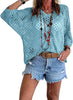 Women's Bohemian-Inspired Beige Crochet Top with V-Neck