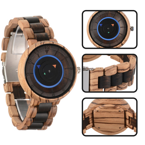 wooden watch Custom Logo Wrist Watch Strap with wood watch for men