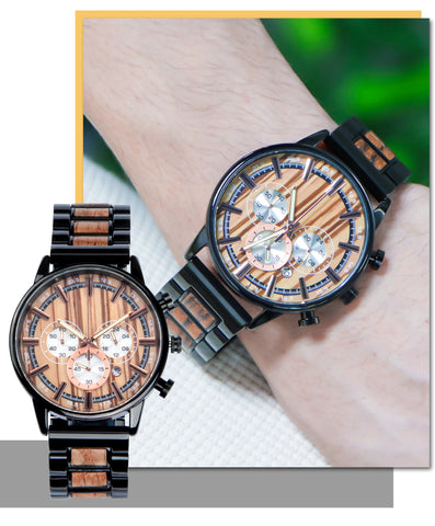 New Fashion Mens Watches with Stainless Steel Top Brand Luxury Sports Chronograph Quartz