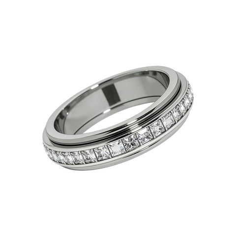 💍Anxiety Rings for Women and Men Titanium Steel Spinner Fidget Band Rings