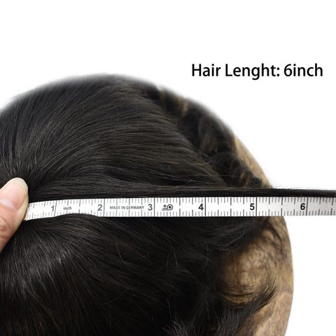 LYRICAL HAIR US STOCK Men Toupee Fine Monofliament Durable Mens Hair System Human Hair Mens Hairpiece|Fast Shipping USA