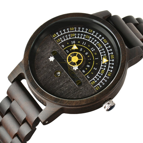 Trendy Creative Wooden Watch Business Multi-function Concept Luminous With Date Quartz Watch