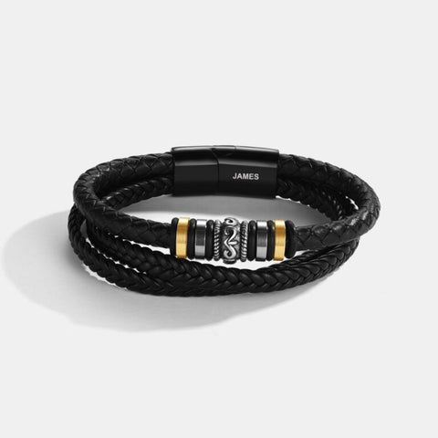 To My Son – ‘Love You Forever’ Personalised Name Bracelet