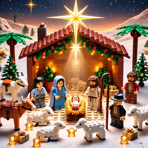 ⏳ 50% OFF – 🌟The Nativity Story Building Block Set