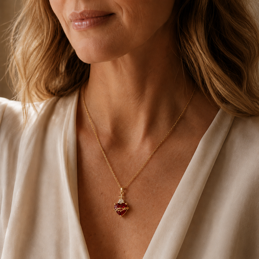 Sacred Heart of Jesus Faith Necklace ⭐