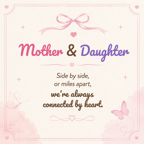 Mother&Daughter Connected By Heart Double Birthstones Bracelet