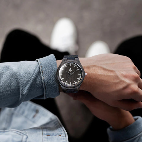 Classic Ebony Theo Monochrome Leather