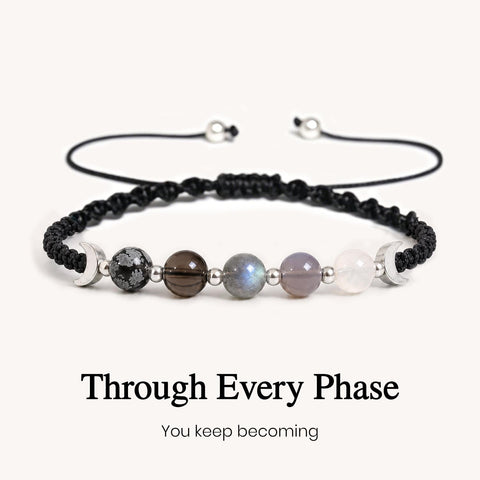 Moon Phase Crystal Healing Bracelet - Natural Stones for Balance & Good Energy