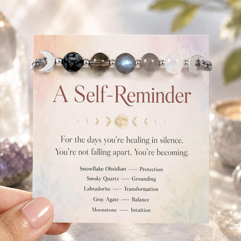 Moon Phase Crystal Healing Bracelet - Natural Stones for Balance & Good Energy
